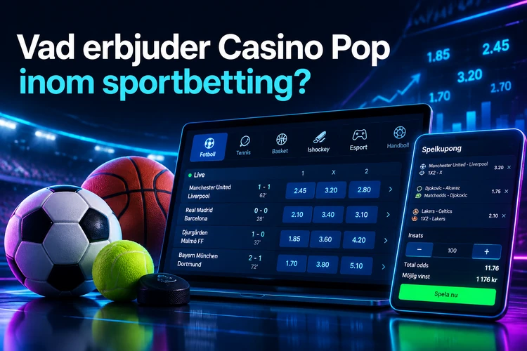 Vad erbjuder Casino Pop inom sportbetting?