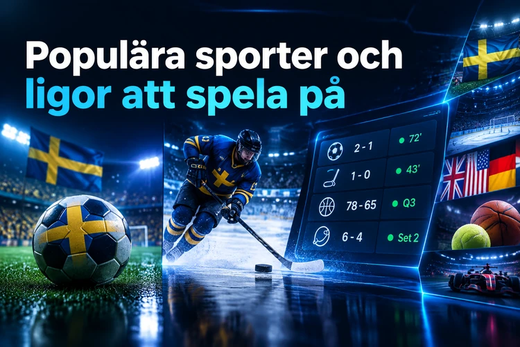 Populära sporter och ligor att spela på