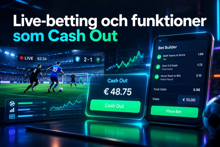 Live-betting och funktioner som Cash Out