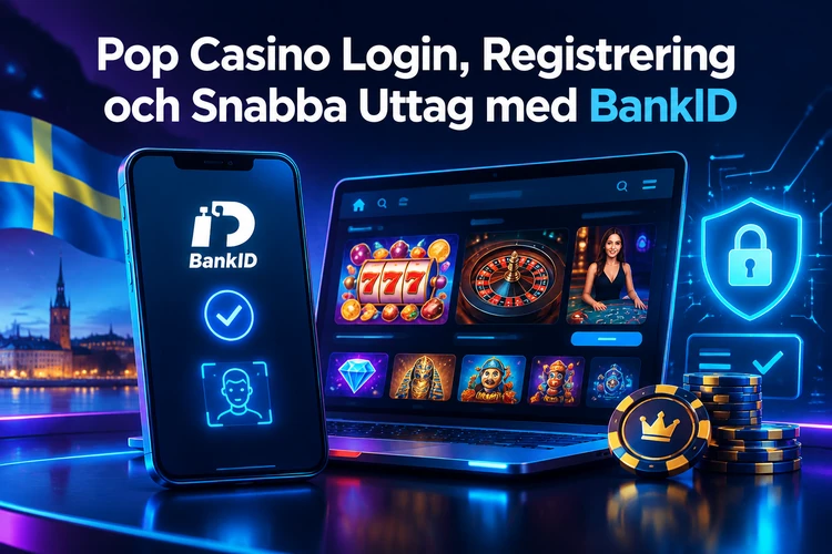 Pop Casino Login, Registrering och Snabba Uttag med BankID